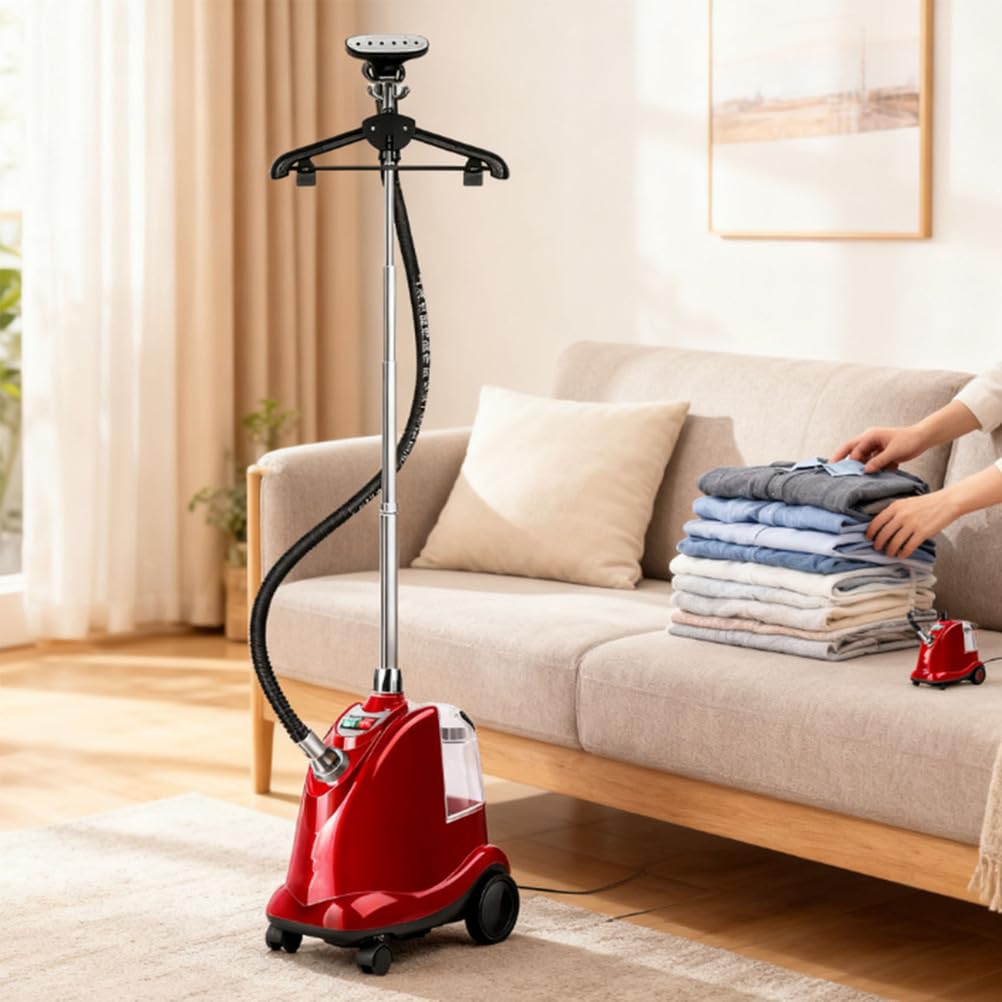 Hochleistungs-Bügelmaschine, 10-stufig einstellbarer Kleidungsdampfer, 3L großer Wassertank, für Vorhang- und Bekleidungsgeschäfte (2000W-220V)