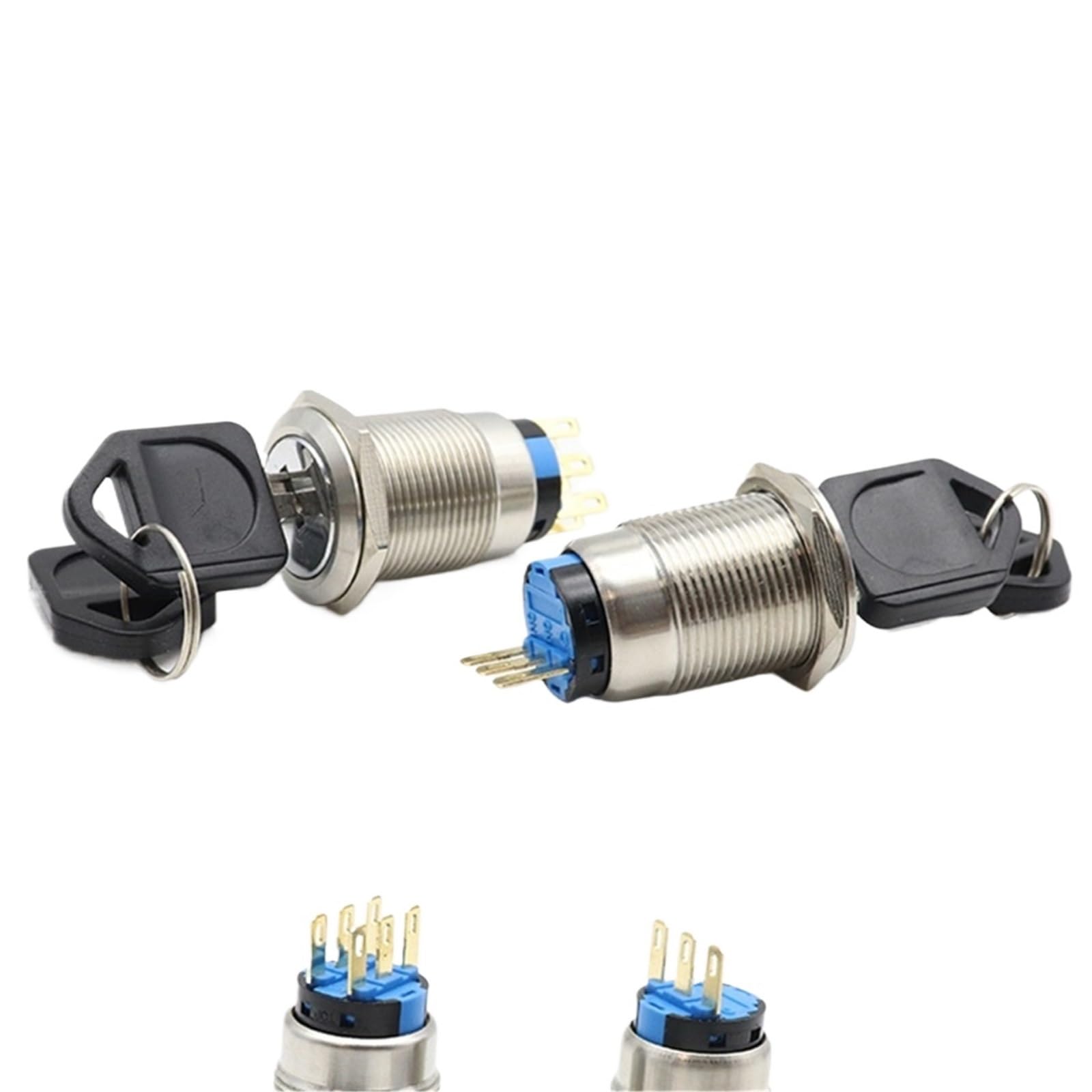 12/16/19/22 mm Reset chwilowy stały zatrzask wodoodporny IP65 metalowy przełącznik obrotowy 2/3 pozycja z pokrętłem klucza 3/6 pinów