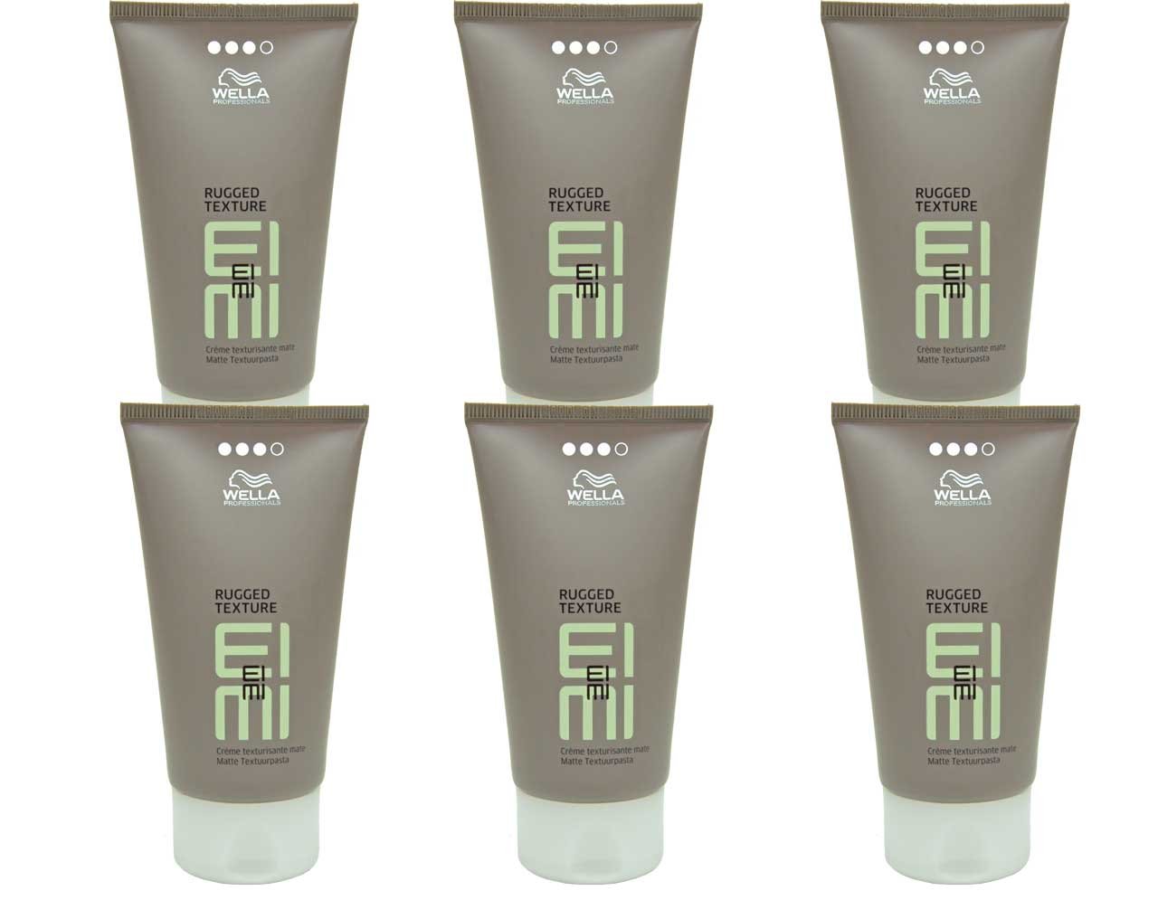6x Wella EIMI RUGGED TEXTURE Mattierende Modelliercreme - 75ml