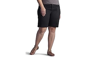 Women's Plus Size Relaxed Fit Avey Knit Waist Cargo Bermuda Short