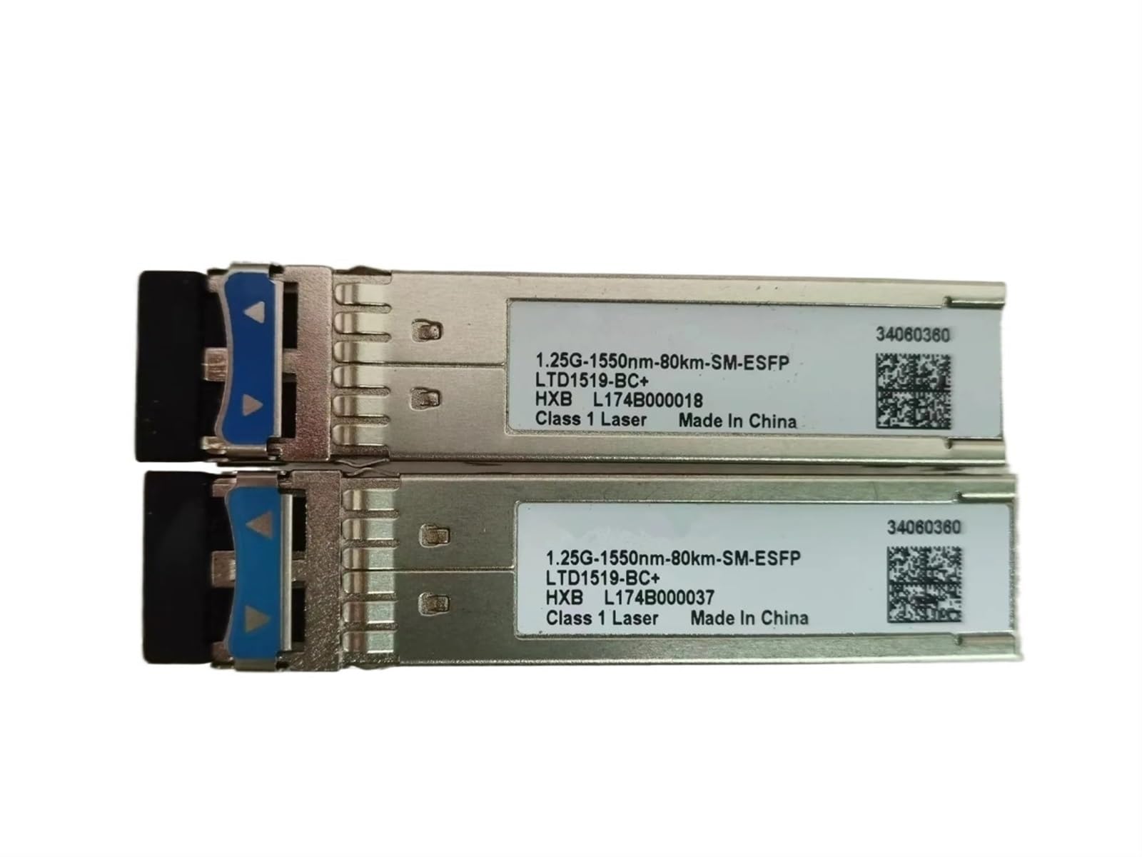 1.25G 80km Gigabitowy transceiver światłowodowy HW 34060360 1.25G-1550nm-80km-SM-ESFP RTXM191-502 454001 LTD1519-BC+ 80KM przełącznik optyczny