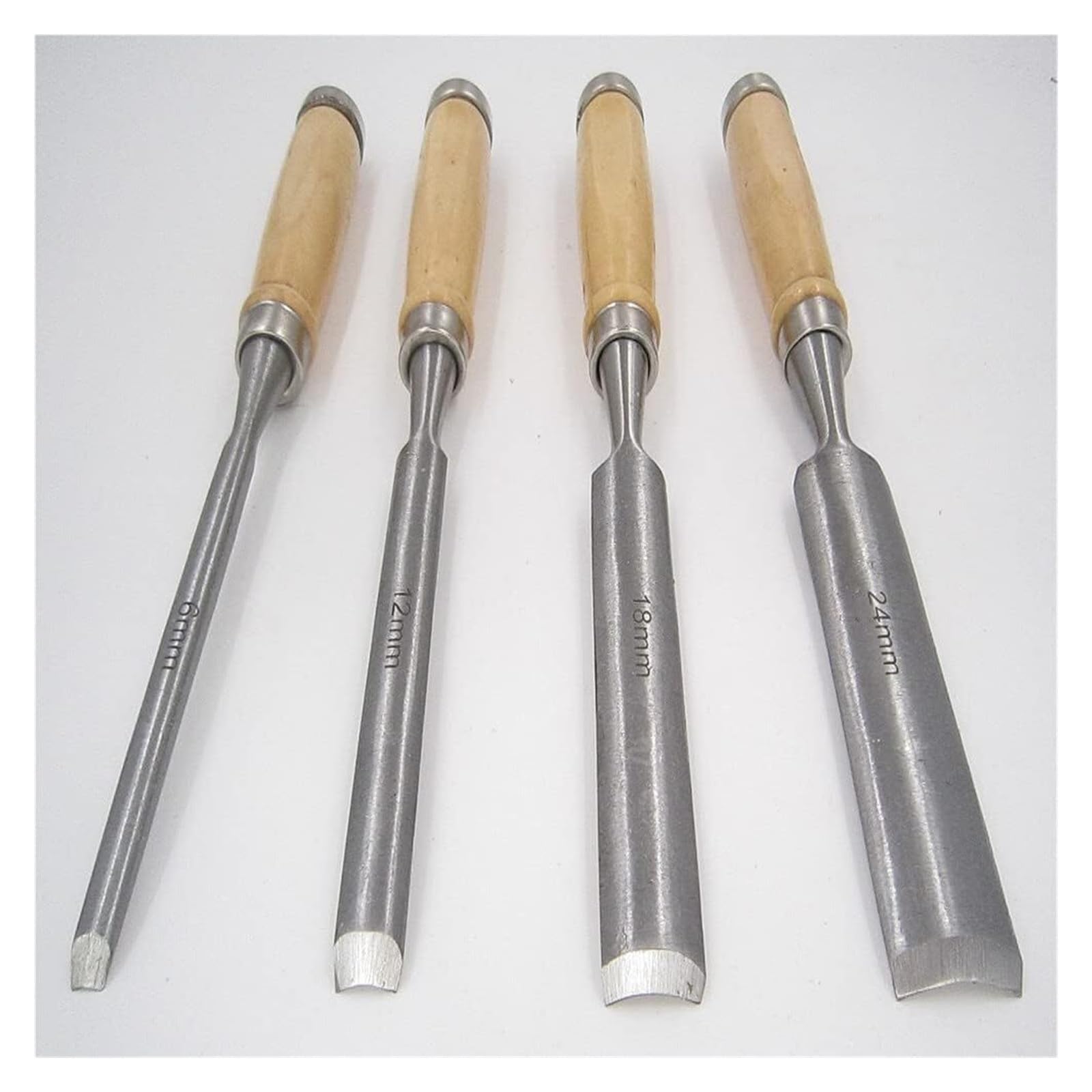 KEuLen Scalpelli per Legno, Set di scalpelli for Legno con Manico, Utensili for falegnameria, Confezione da 4