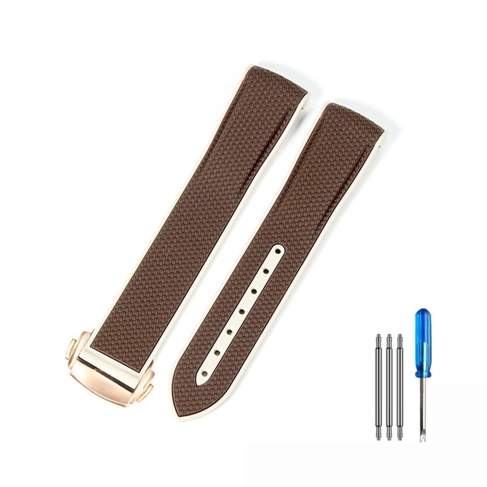 Correa de silicona de 20mm para Omega Swatch ajustable con interfaz de arco impermeable 7