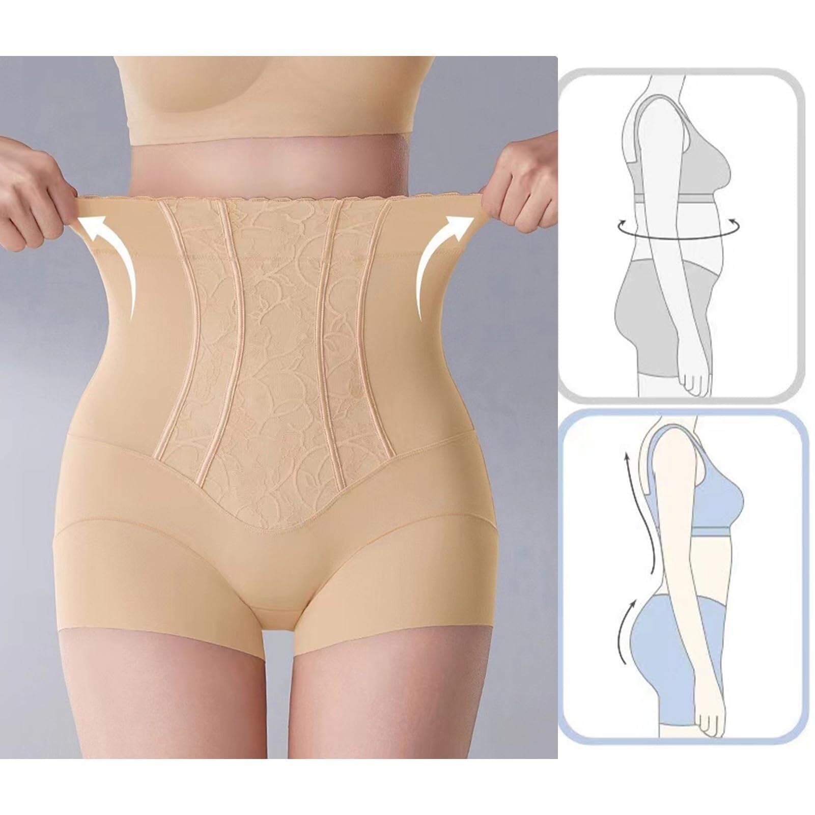 Pantaloncini modellanti senza cuciture a vita alta da donna contenitiva