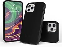 Vista 4 de Casely Funda para iPhone 12/12 Pro Compatible con MagSafe Funda negra sobre negra para teléfono