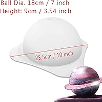 Vista 4 de Molde de silicona grande de planeta para pastel de fondant de chocolate + 2 bandejas de cubo de martillo de madera, moldes para hacer jabón, moldes