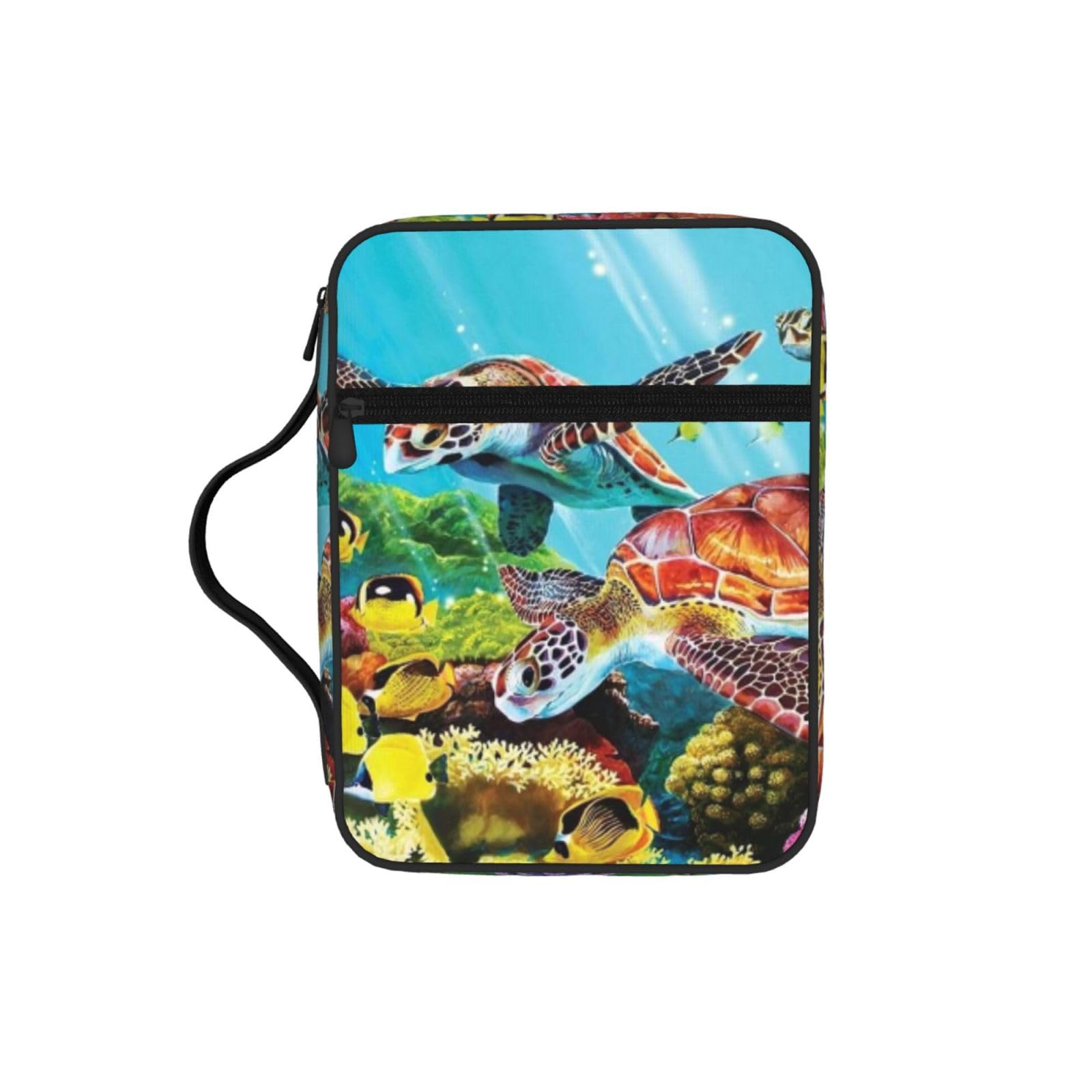 Cute Small Turtle Bible Cover Case Waterproof Bible Bag With Handle Organizer Storage Book Cover For Bible Study