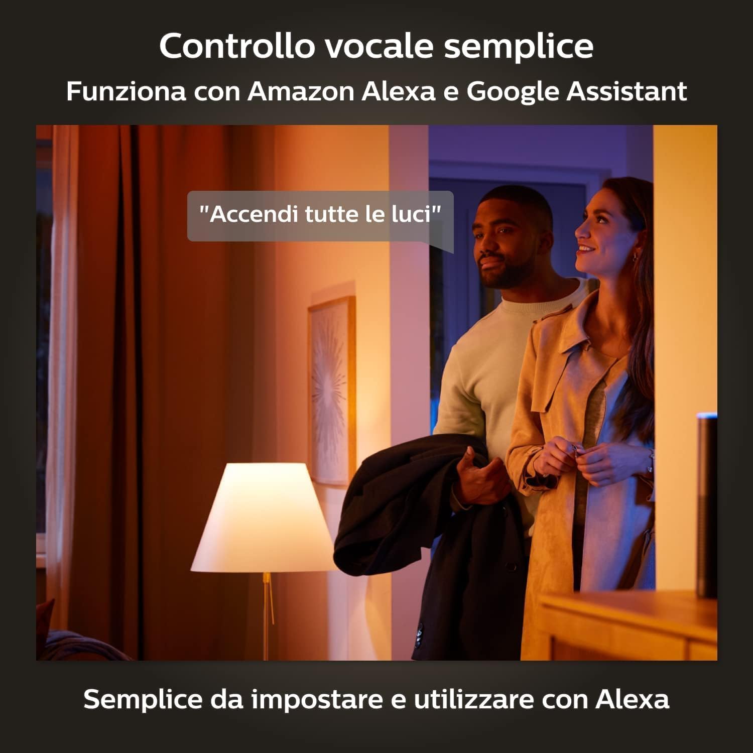 Philips Hue White & Col. Amb. E27 - Set di 2 starter con Smart Button 2 x 800 lm 75 W