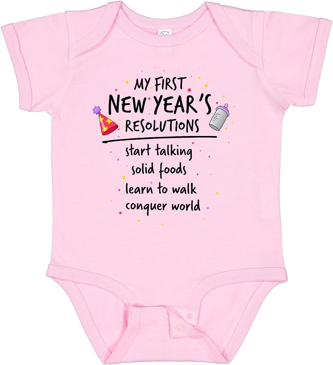 inktastic My First New Year's Resolutions Baby Bodysuit