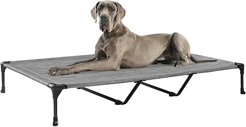 Miniatura 33 de Veehoo Cama Elevada para Perros al Aire Libre para Perros Pequeños, Camas Cots Elevadas Refrescantes para Perros Plataforma de Entrenamiento Fuera