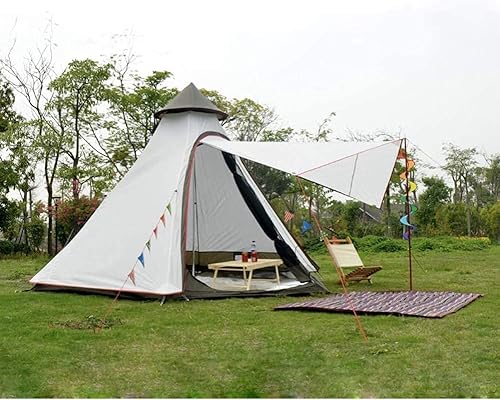 Miniatura 2 de Tienda india Tipi al aire libre de doble capa de camping torre tienda de campaña familiar tienda de campaña yurta tipi tienda de campaña para