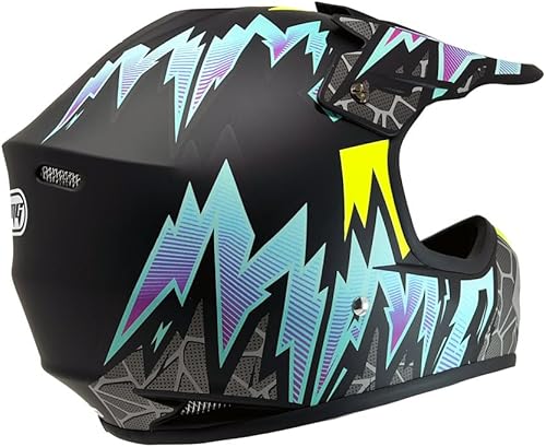 Miniatura 5 de MMG Casco todoterreno para motocicleta para adultos, DOT MX ATV Dirt Bike Motocross UTV con gafas