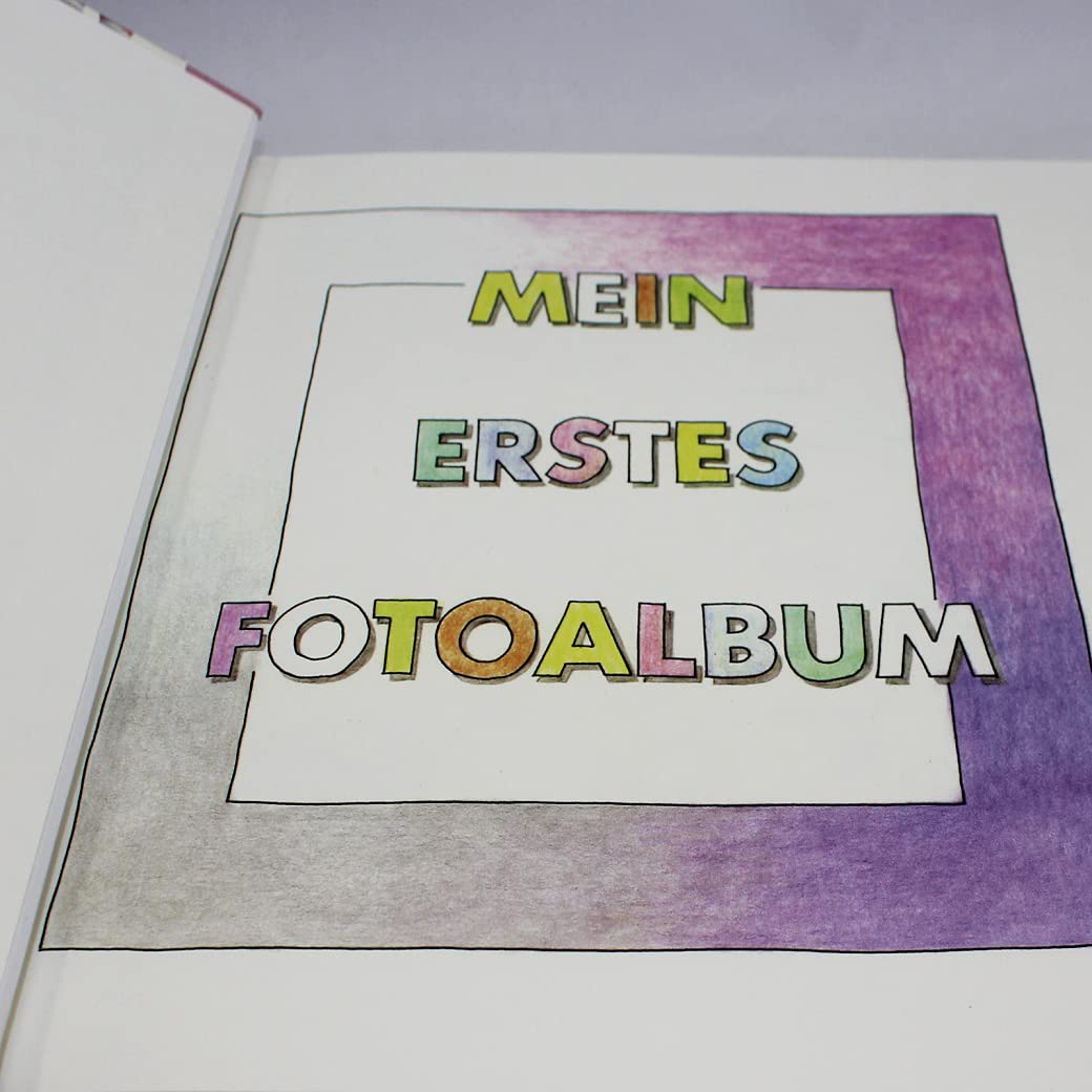 Álbum de fotos infantil clásico con cubierta de tela de algodón gris