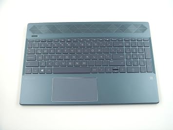 Parts for HP Pavilion 15-CS 15-CW 15.6 Palmrest Bezel Latin-Spanish Backlit with Touchpad L49391-161 Fog Blue