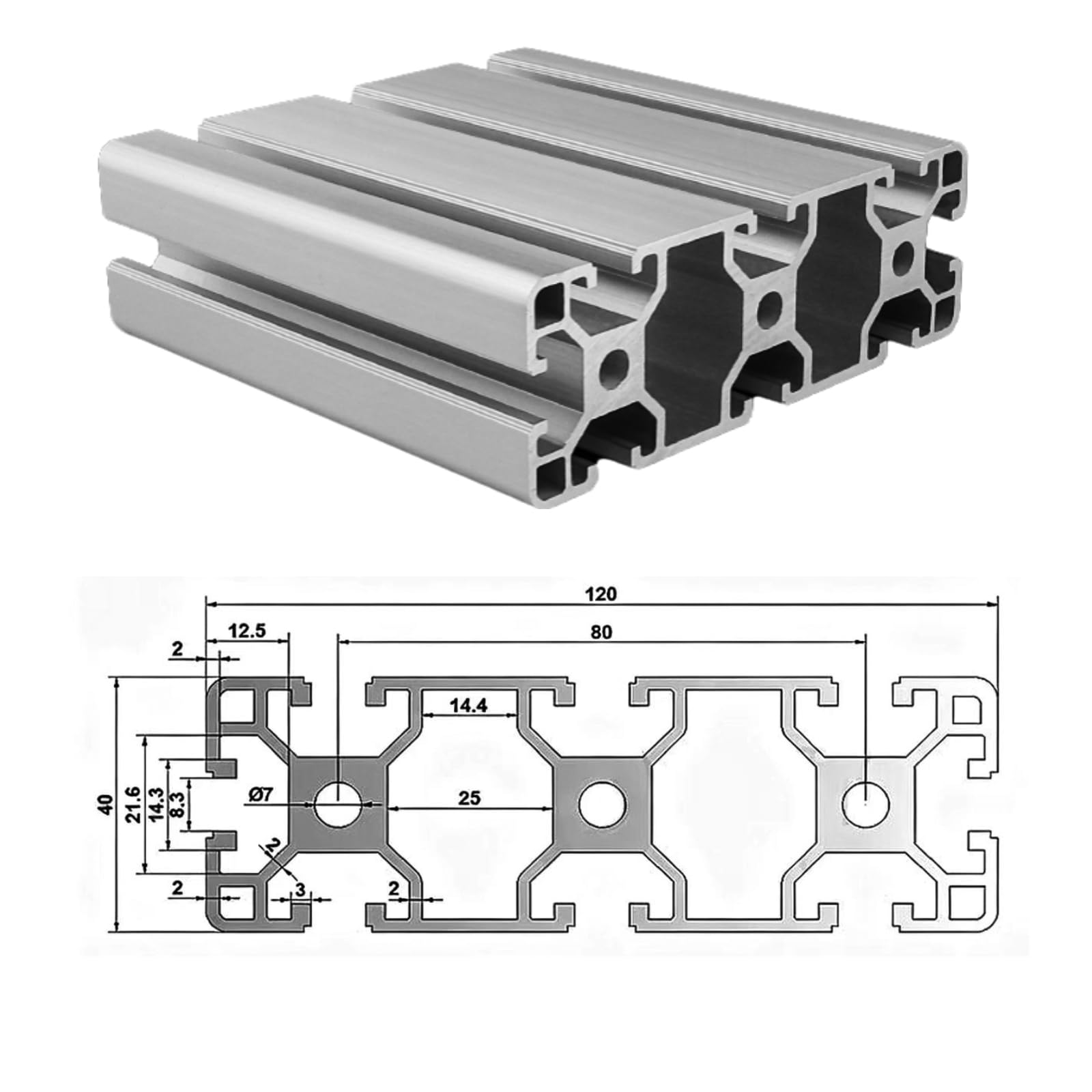 Profil aluminiowy 40120 profil aluminiowy 940 mm typ T srebrny profil aluminiowy 40 x 120 europejski standard anodowana szyna liniowa wytłaczana, 2 sztuki, do drukarek 3D DIY i CNC
