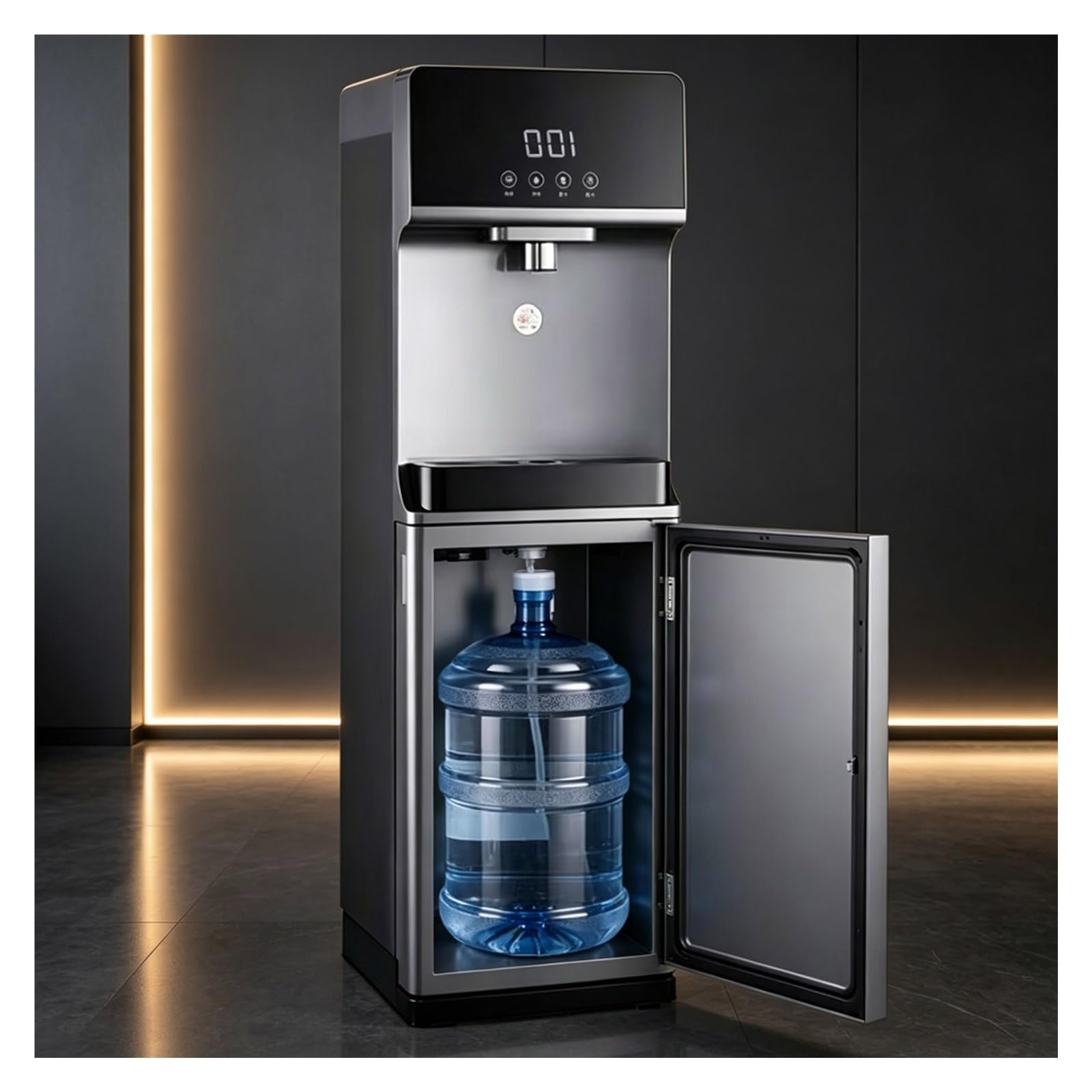 Distributore D'Acqua A Caricamento Dal Basso,Erogatore Acqua Indipendente,Con 5 Impostazioni Di Temperatura,Refrigeratore D'Acqua Bollitura Istantanea Per Sala Da Pranzo