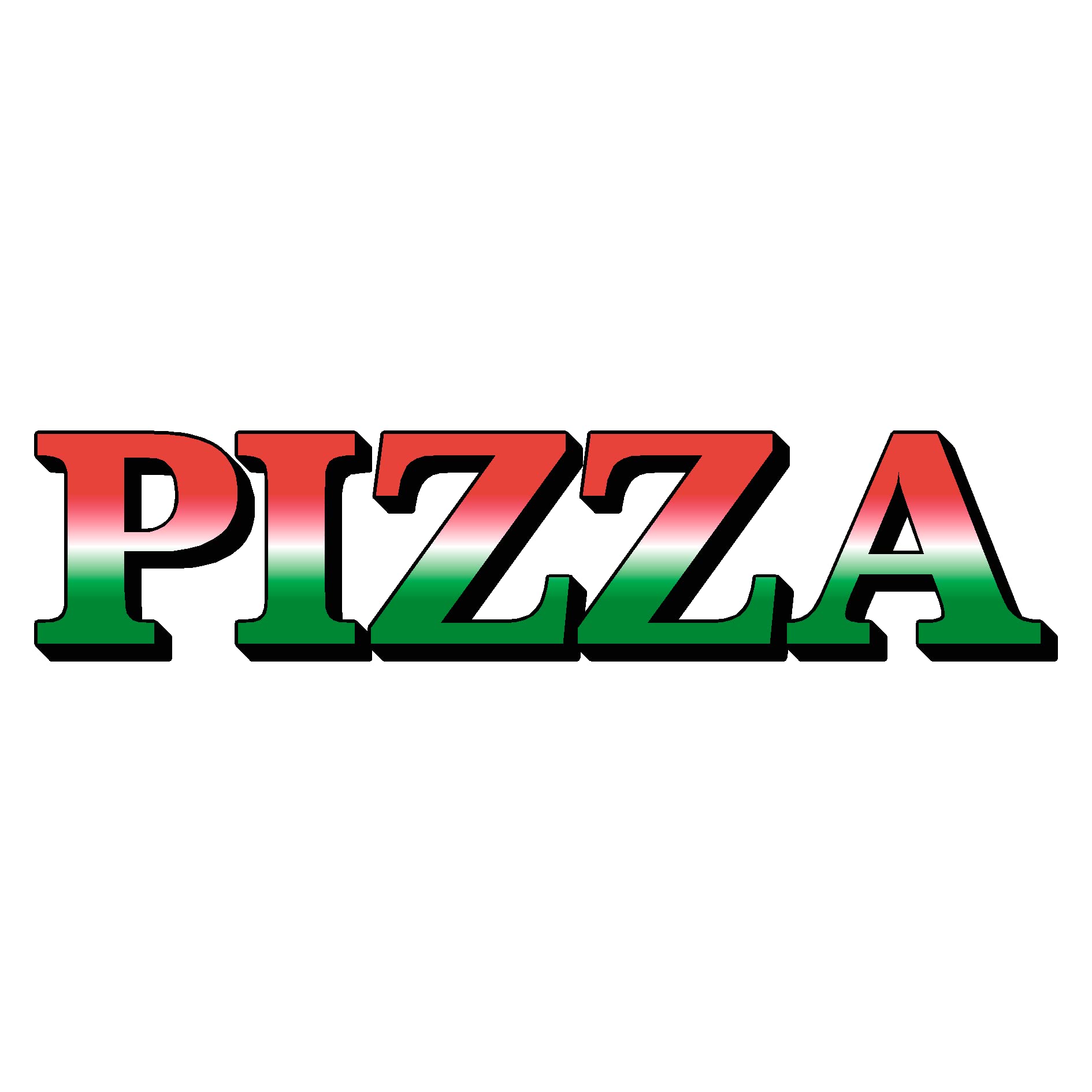 Pizza Text Sticker - Cafe Decal Catering Burger Van Trailer Window Sign (Large 120cm)