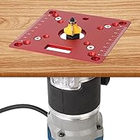 Vista 1 de Placa de inserción de mesa de enrutador de aluminio,Mini bancos cuadrados para carpintería Router Flip Plate,Mesa de grabado de recorte