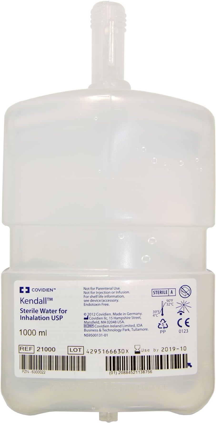 Kendall Respiflo Sterile Water for Inhalation, 1000ml
