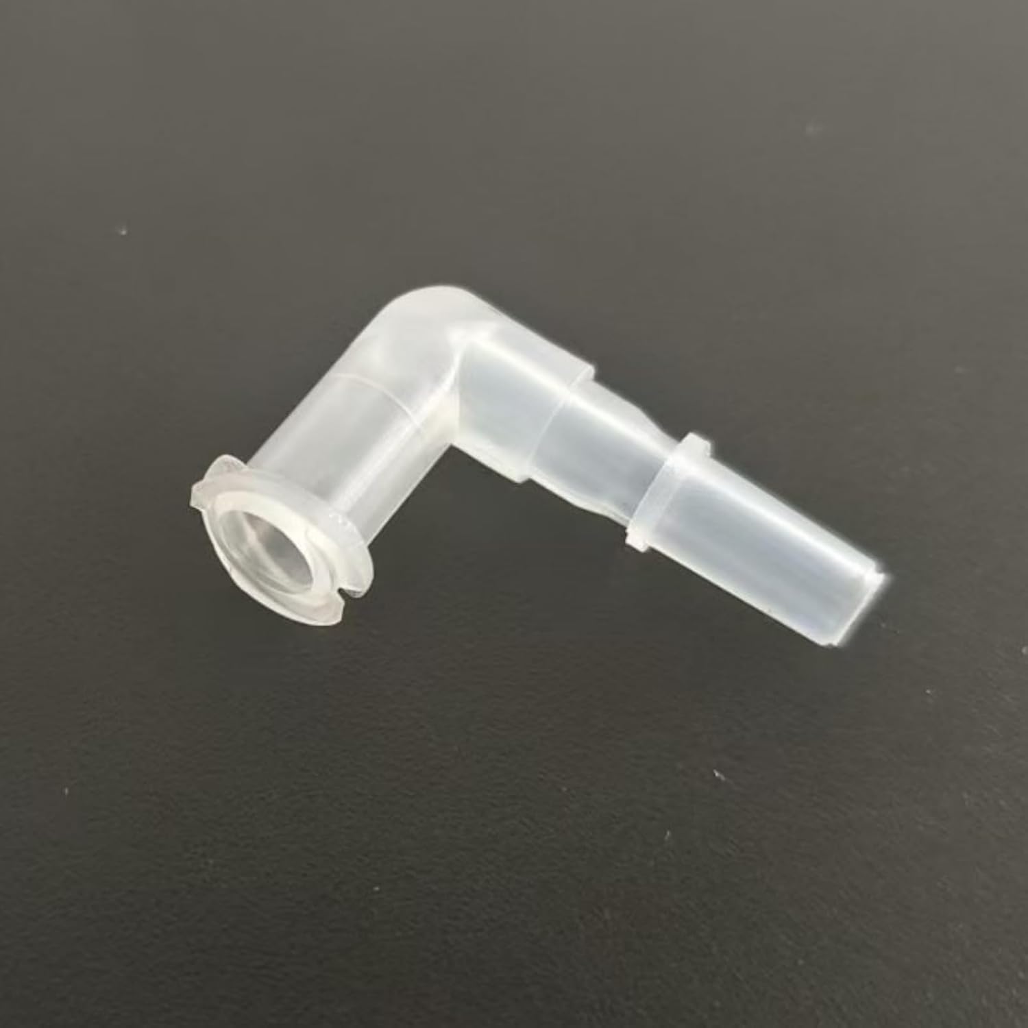L-Type Luer Lock Adapter Female Luer Lock 90 Degree Elbow 5/32'' Hose Barb PP Polypropylene Fittings for Laboratory Equipment Clear 50
