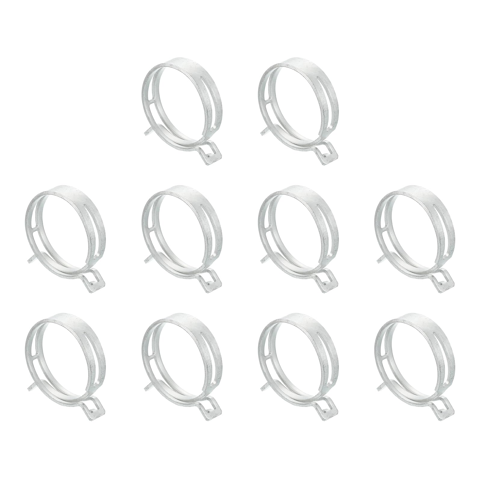 Sourcingmap 5Pcs Spring Band Type Action Fuel/Silicone Vacuum Hose Pipe Clamp