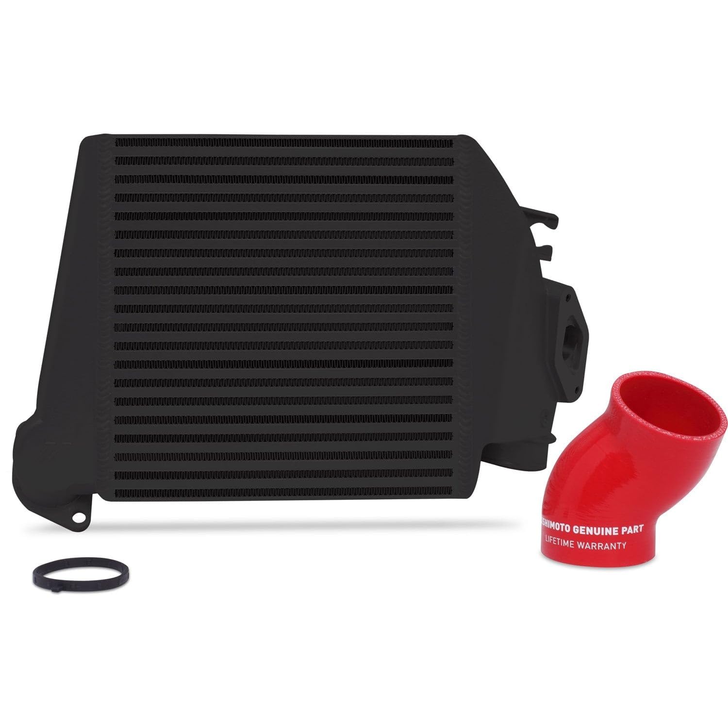 Mishimoto MMTMIC-WRX-08BKRD Top-Mount Intercooler Compatible With Subaru WRX 2008-2014 Black Cooler, Red Hose