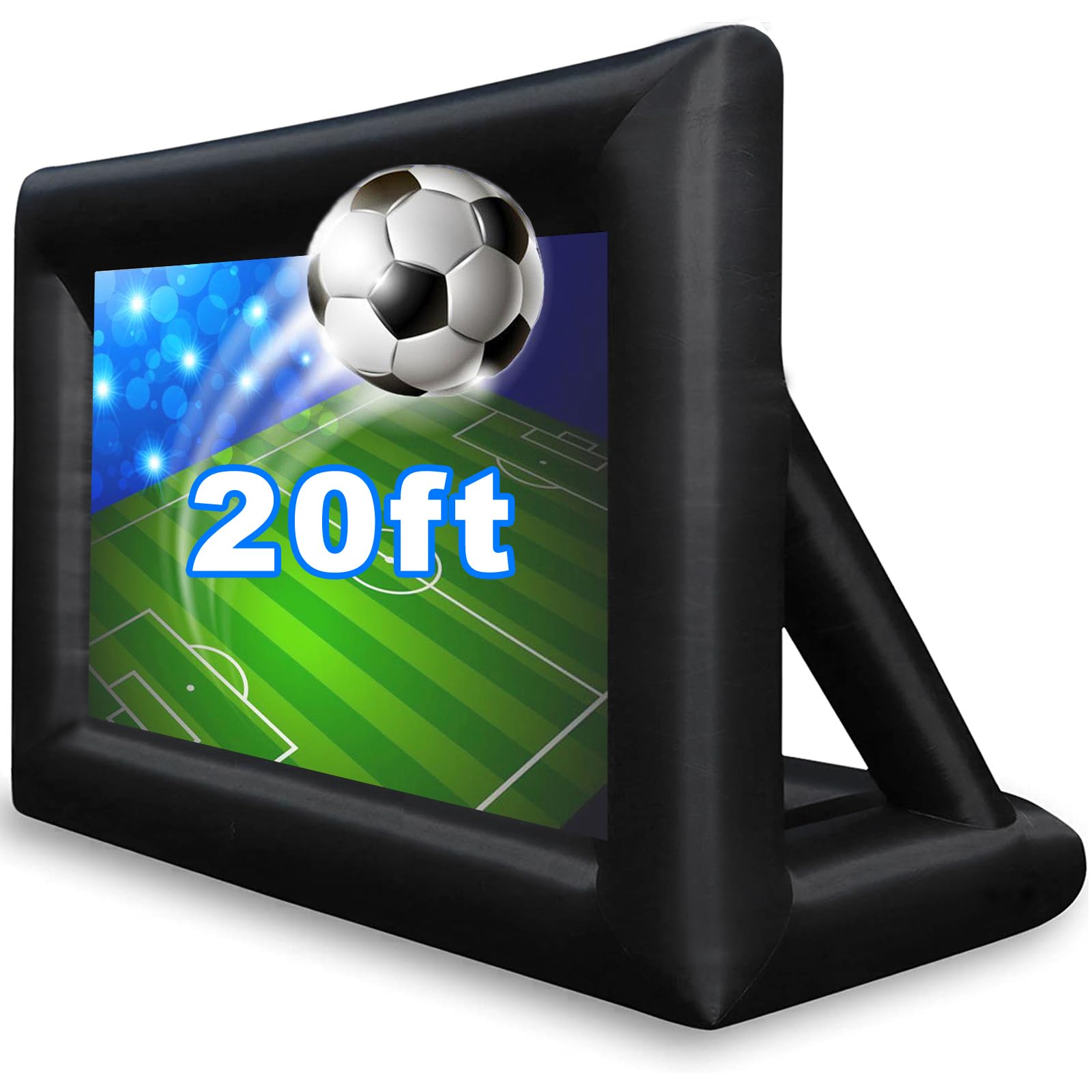 GZKYYLEGS 20 Feet Inflatable Projector Screen Outdoor Inflatable Movie Screen with Air Blower Storage Bag, Easy Set Up Blow Up Screen for Backyard