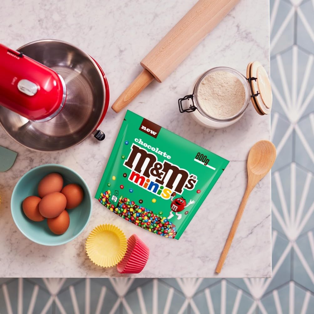 M&M'S Minis - Bonbons Chocolat au Lait - Sachet Bonsons Grand Format - Bonbons en Gros - 800g Sachet de Chocolats à Offrir ou à Partager