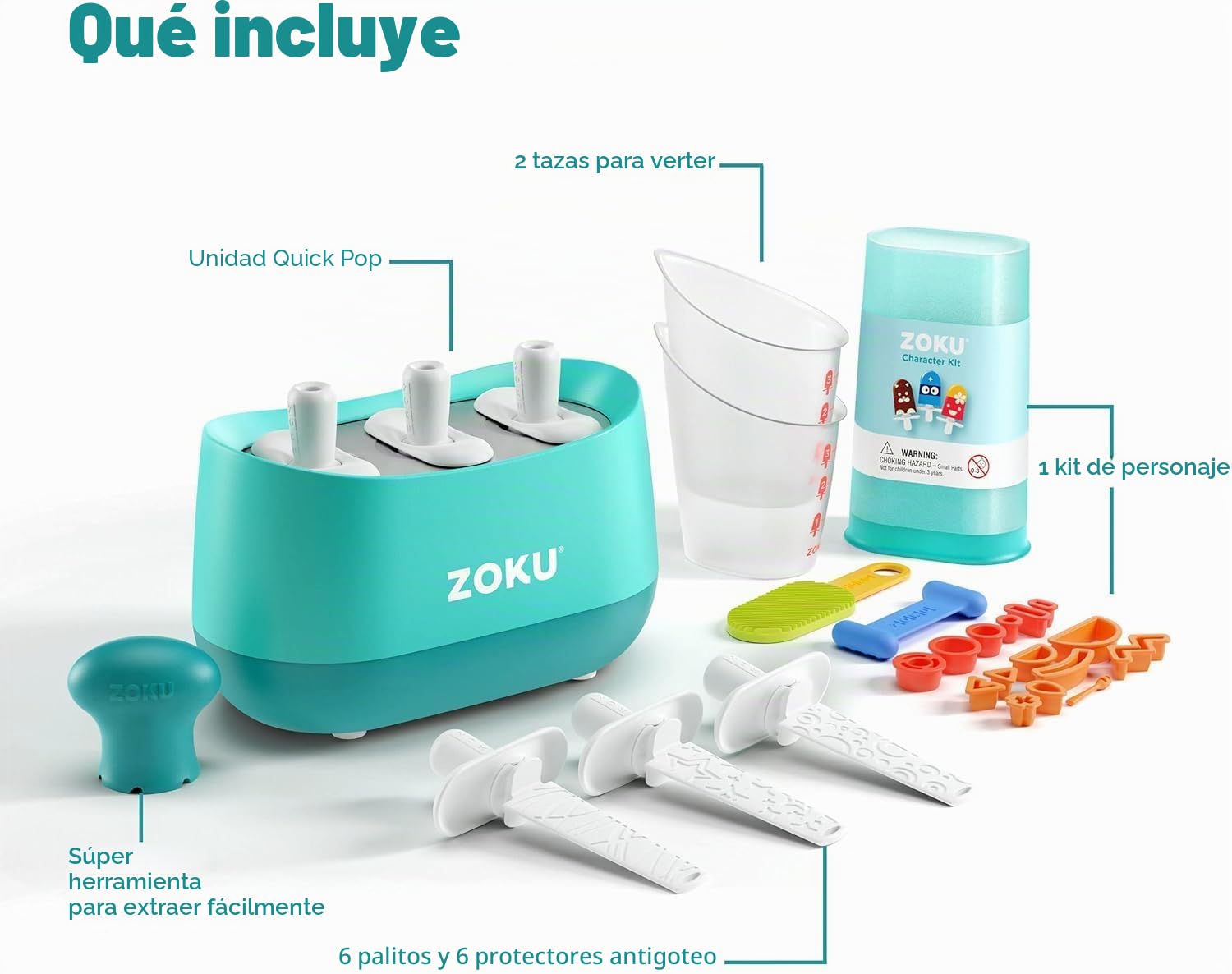 ZOKU Quick Pop Maker Set voor 6 IJsjes