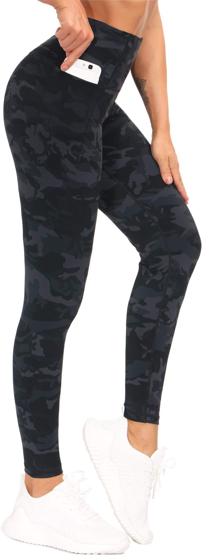 THE GYM PEOPLE Womens' Yoga Pants High Waist with Pocket Tummy Control