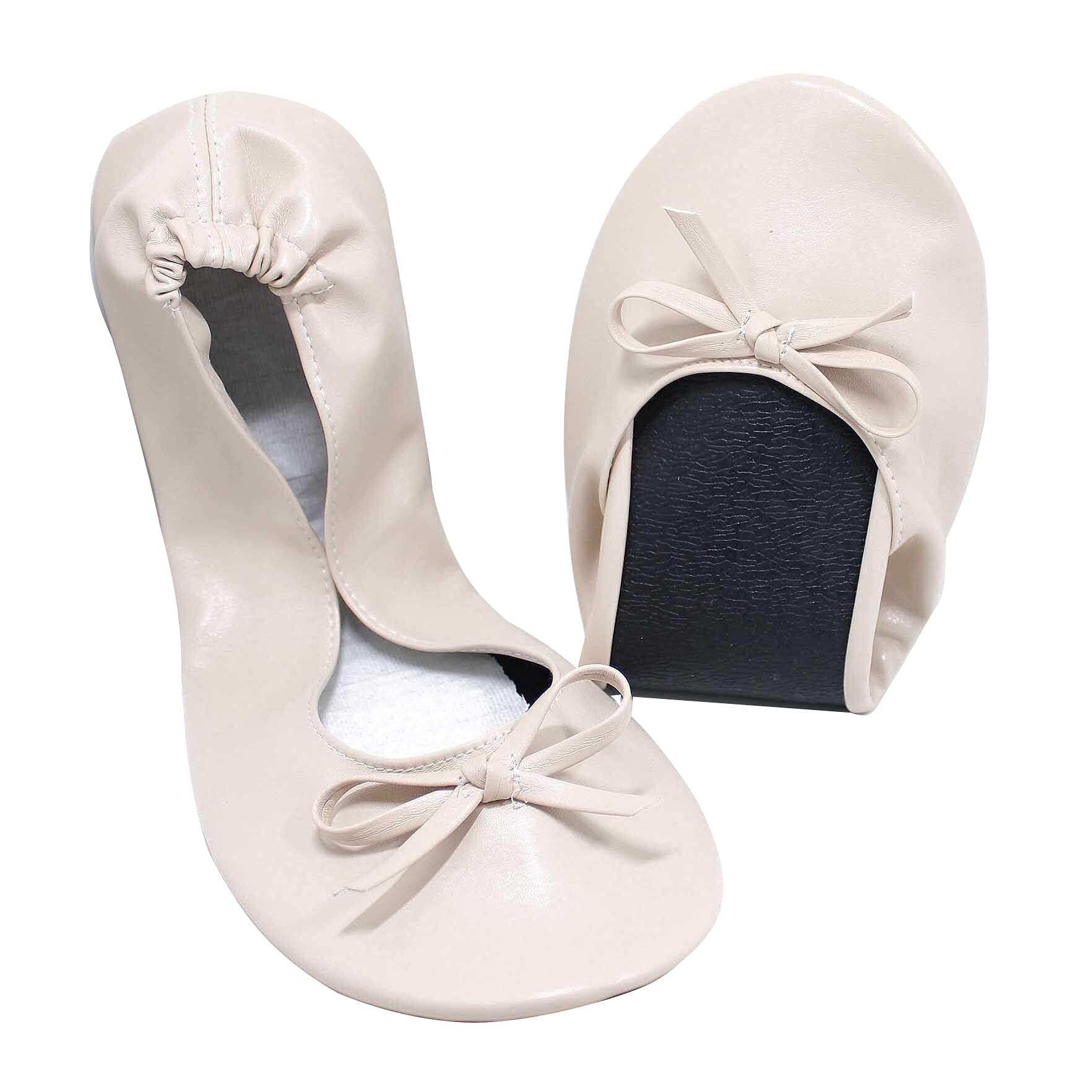 B.M ChoiceFoldable Ballet Flats - Women's Portable Flexable Ballet Flat Shoes with Carrying Tote Bag