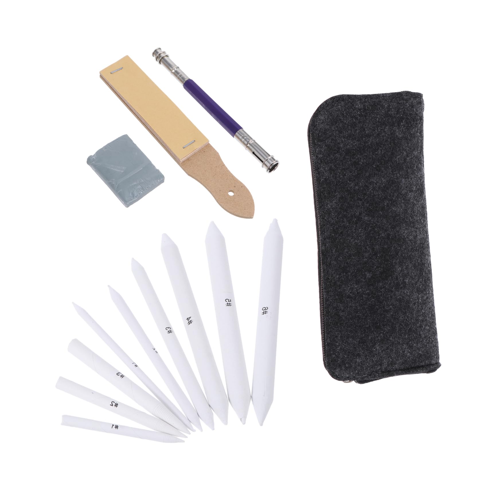 ULDIGI 19Pcs Drawing Sketching Set Pen Kit with Blending Stumps for Art School and Outdoor Use Lightweight Durable and Versatile Art Tools