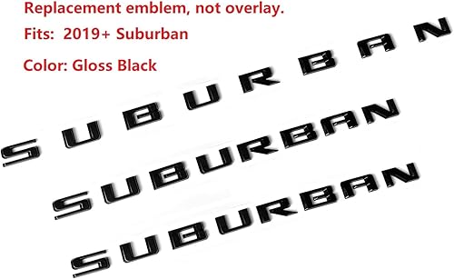 Miniatura 9 de Paquete de 3 insignias de letras 3D con emblema suburbano OEM 2021 compatibles con Suburban 84910061 2019-2025 Redline