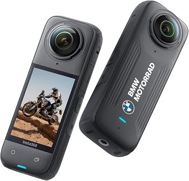 Insta360 X4 BMW Motorrad Edition - 8K Su Ge irmez 360 Aksiyon Kameras , 4K Geni  A l  Video, G r nmez Selfie  ubu u Efekti,  kar labilir Lens Korumalar , 135 Dakika Pil  mr , AI D zenleme