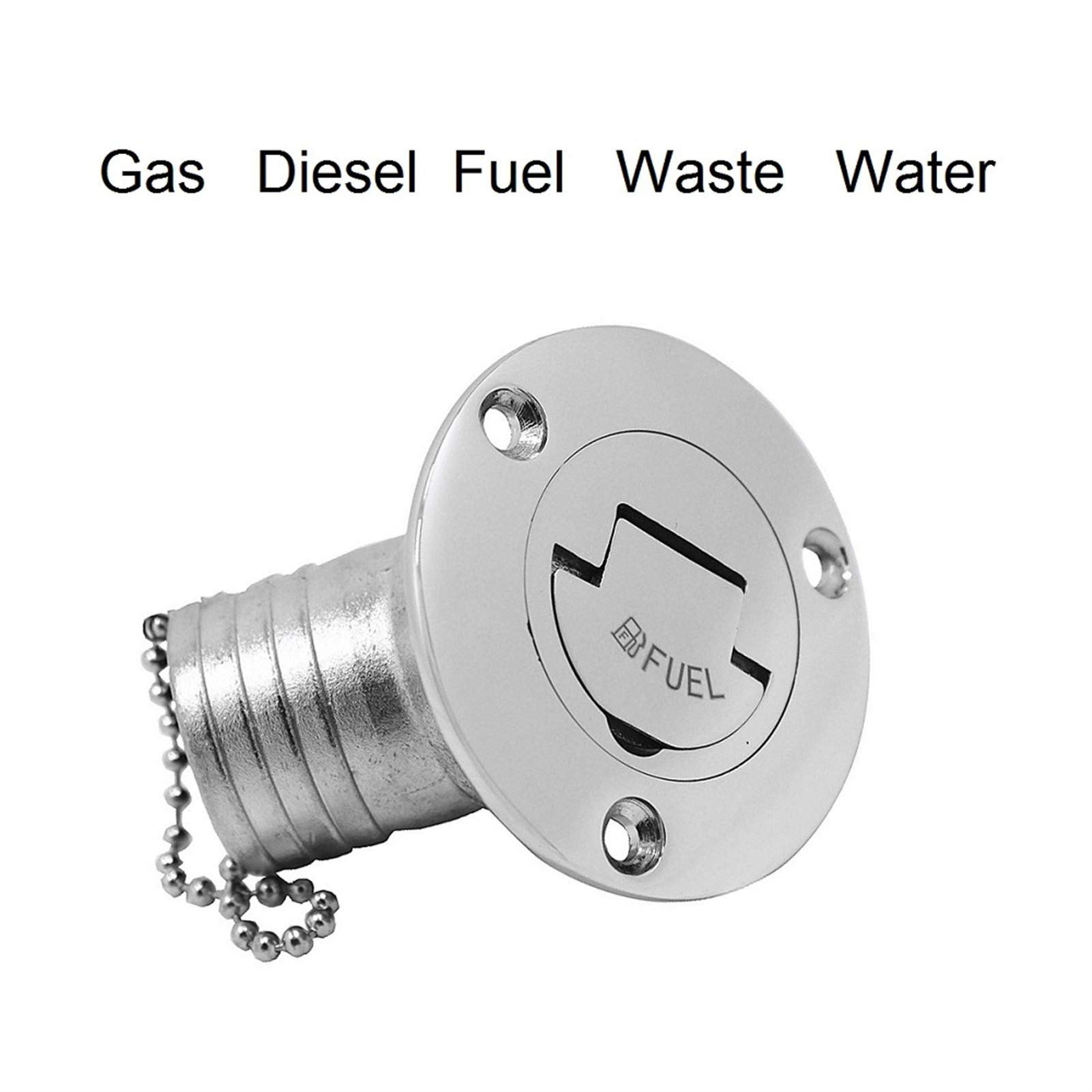SHENGHUISS - Llave De Tanque De Llenado De Combustible Para Barcos, Gas, Agua, Llenado De Residuos, De Acero Inoxidable 316, Para Embarcaciones, Caravanas, 2 Pulgadas, B-GAS