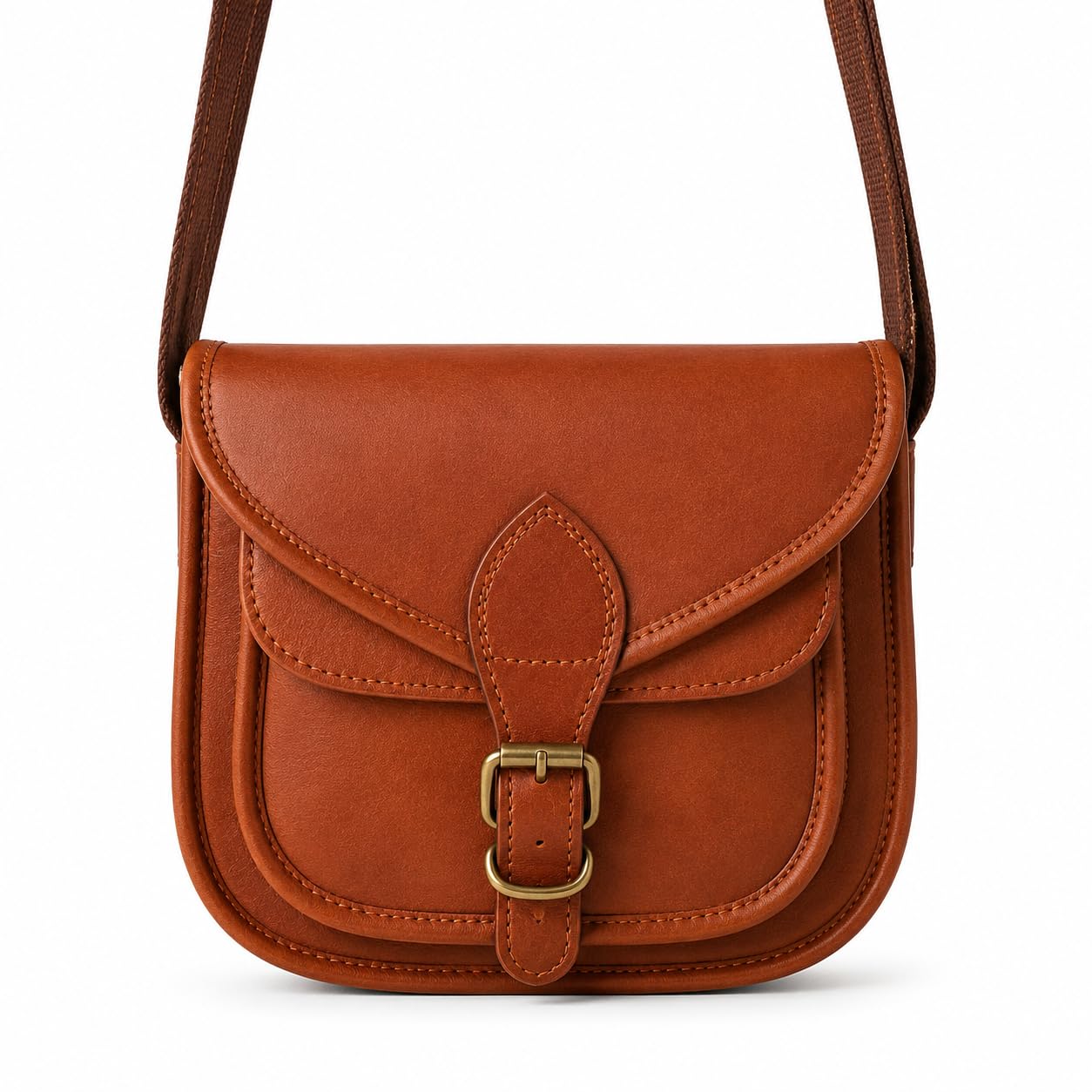 Morgan Bags Genuine Leather Sling Bag for Women | Premium Crossbody Shoulder Bag | Brown Leather Purse | Adjustable Strap | Buckle Flap Closure | Everyday Travel Handbag-picture-42
