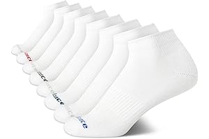 White Athletic Quarter Socks for Boys (8 Pack)