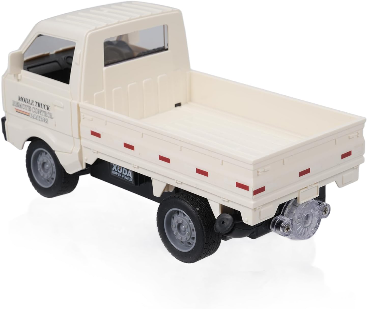 Remote Control Car, Simulation Transport RC Kei Truck with Spray and Light, 2.4GHz All Terrain RC Cars for Adults Christmas or Birthday Gift (White 2 Batteries)