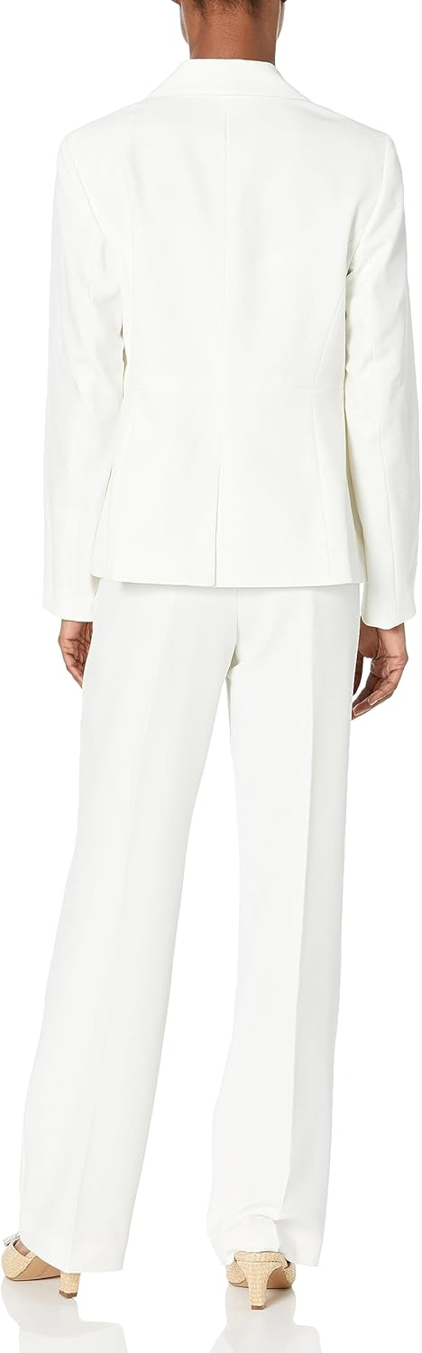 Women's Contrast Lapel Jacket/Pant Suit