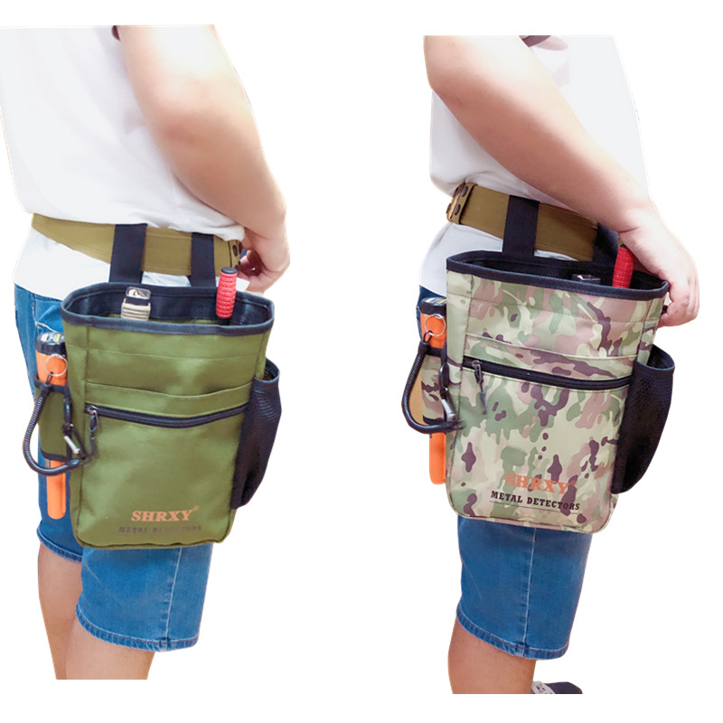 shrxy Garden Rilevazione di Metallo Trova Borsa Rilevatore Borsa Strumenti per scavatore Multiuso Borsa Marsupio (camo)