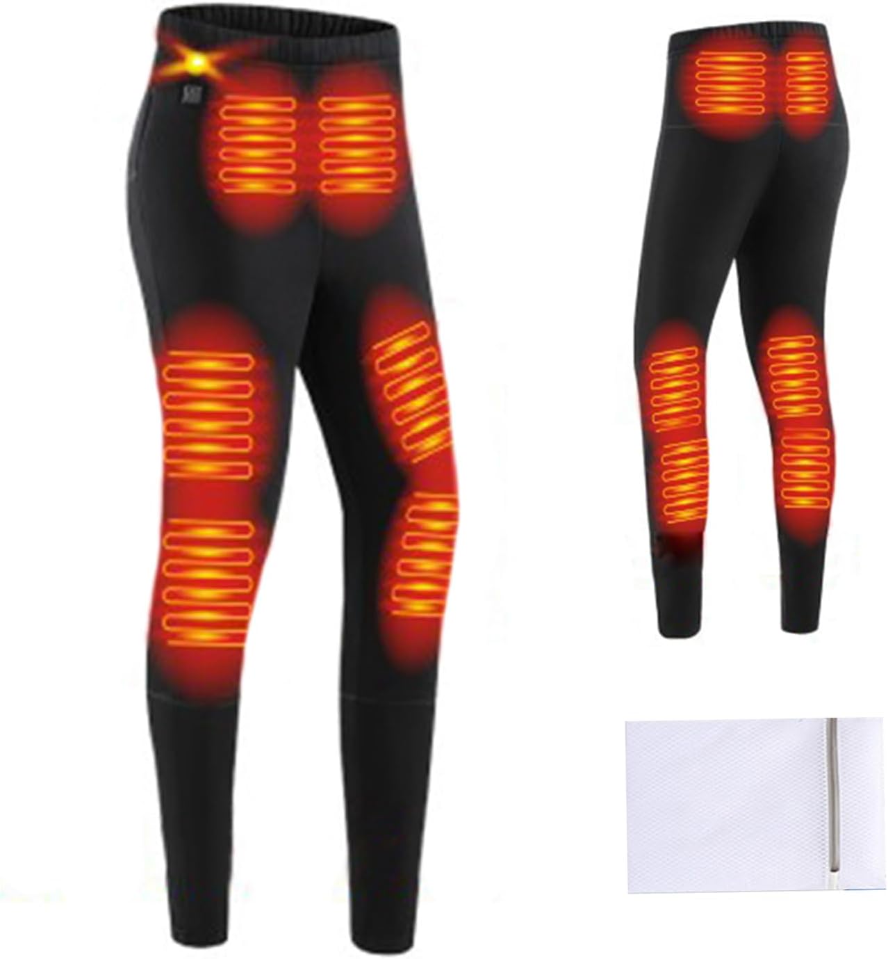 Outdoor Heated Pants with 3 Level Modes Heated Thermal Underwear 12 Zone Electric Heating Leggings for Men and Women