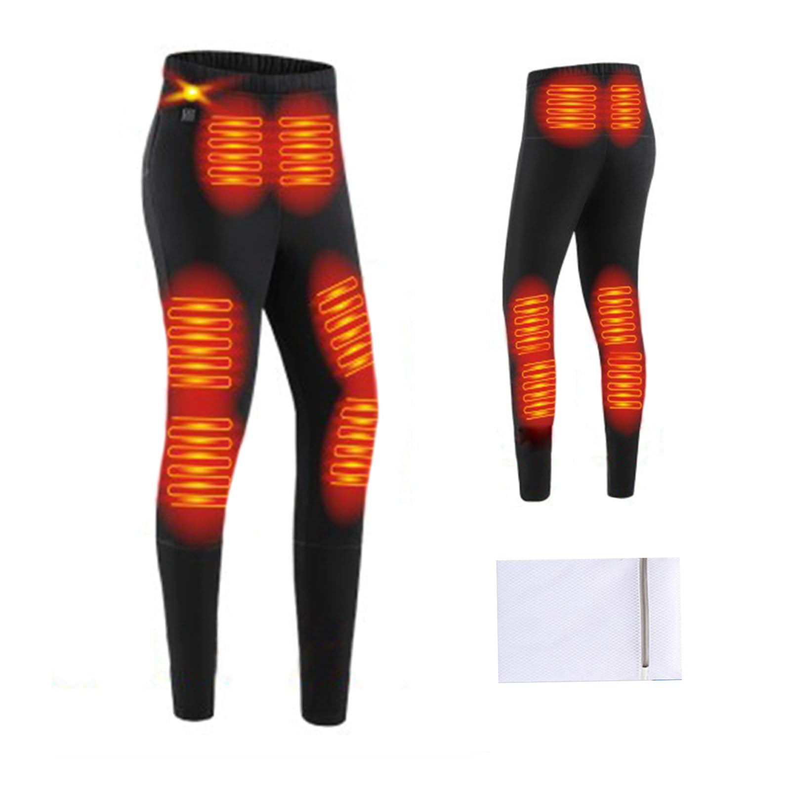 Pantalones calefactables para Exteriores con 3 Modos de Nivel, Ropa Interior térmica, Leggings calefactores eléctricos de 12 Zonas para Hombres y Mujeres.