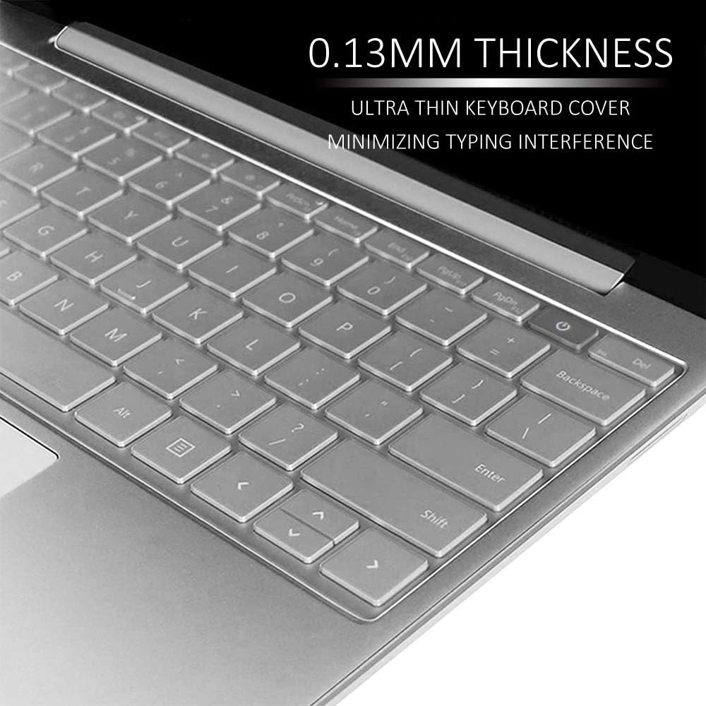 ProElife Keyboard Cover Skin for 2021 2020 Microsoft Surface Laptop Go 12.4" & 2022 Surface Laptop Go 2 12.4 inch with Fingerprint Power Button Ultra Thin TPU Keyboard Protector (Transparent) For Surface Laptop Go 3/2/1 12.4 inch image 4 of 8 B08NPTH4FV