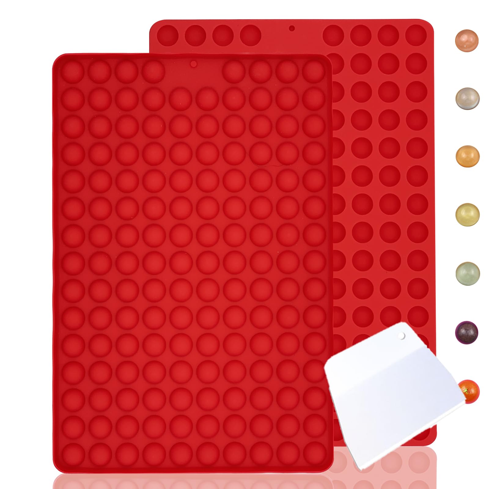 Tappetino da forno in silicone, a forma di cuore, 2 pezzi, antiaderente, per cani fai da te, cioccolato, biscotti, cubetti di ghiaccio, caramelle, senza BPA