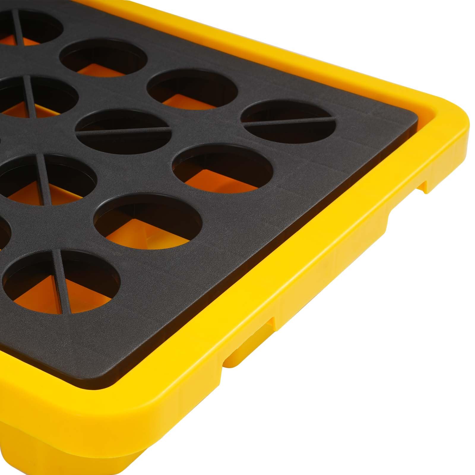 Vasca di raccolta modulare a prova di perdite, piattaforma di raccolta con capacità di stoccaggio delle perdite 80 l, per magazzini, fabbriche e impianti di produzione, 130 x 68 x 15 cm