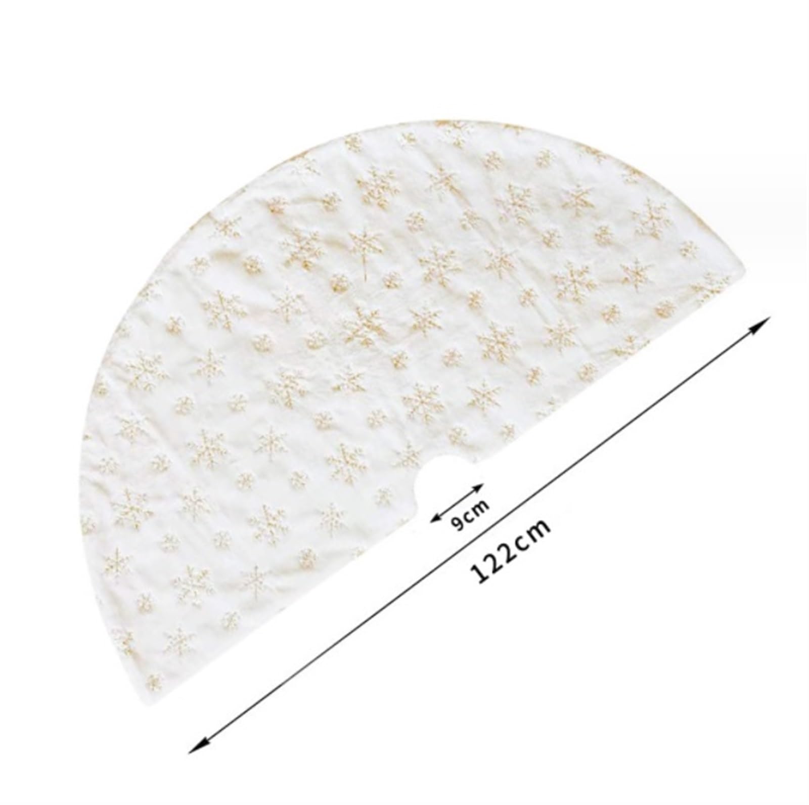 Tapis de Sapin de Noel Jupe d'arbre De Noël en Fausse Fourrure 48 Pouces, Blanche Enneigée pour Décorations Réutilisables Couvre-Pied d'arbre