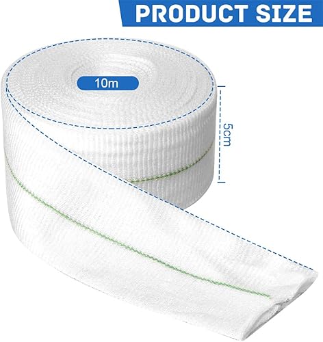 Miniatura 2 de Vendaje deportivo elástico tubular de 2 pulgadas x 32.8 pies de manga reutilizable para vendaje elástico, tubo de gasa para brazos, rodillas y