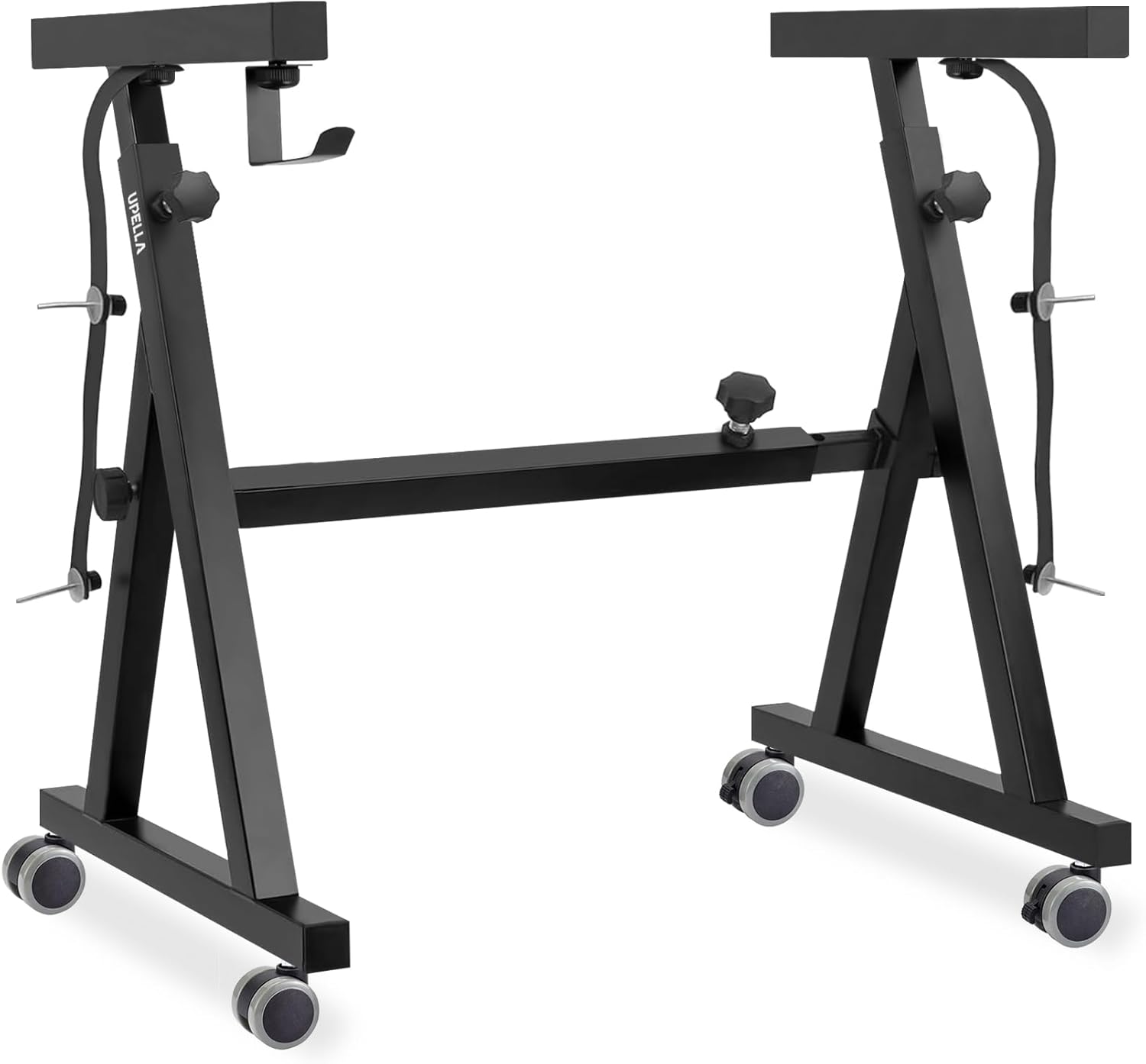 Keyboard Piano Stand, Adjustable Heavy Duty with Wheels and Pads, Z Style Portable Keyboard Stand, Fits 54, 61, 88 Key Electric Keyboards Digital Pianos