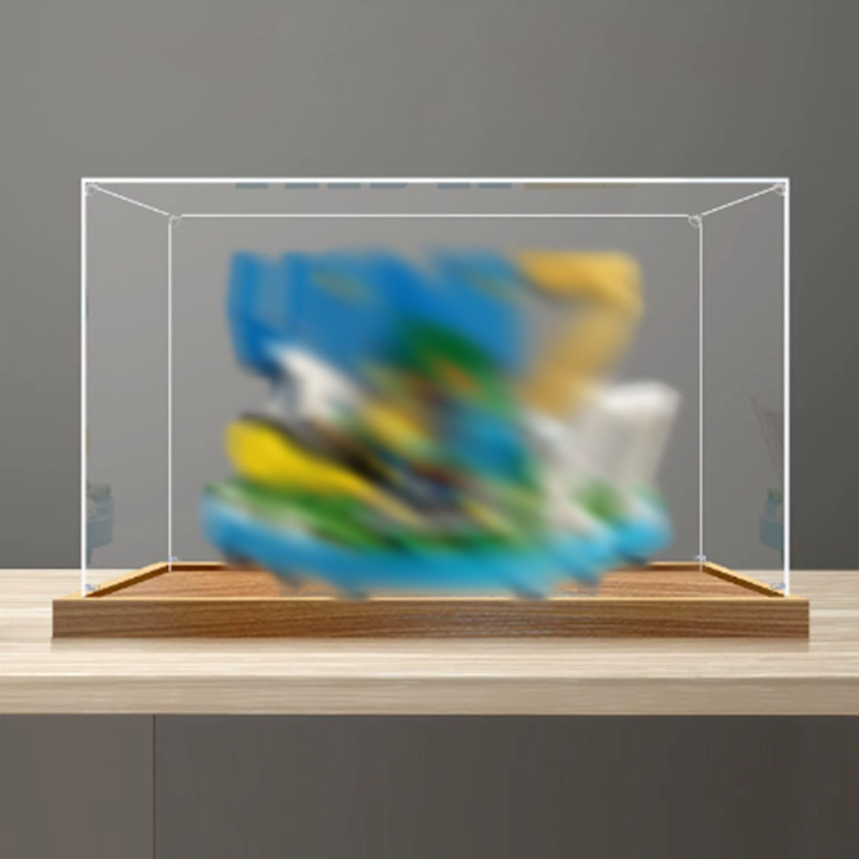 Acrylic Display Case for Le-go 43027 Soccer Goal Model, Dustproof Display Box (display box only) (StyleB 2mm)