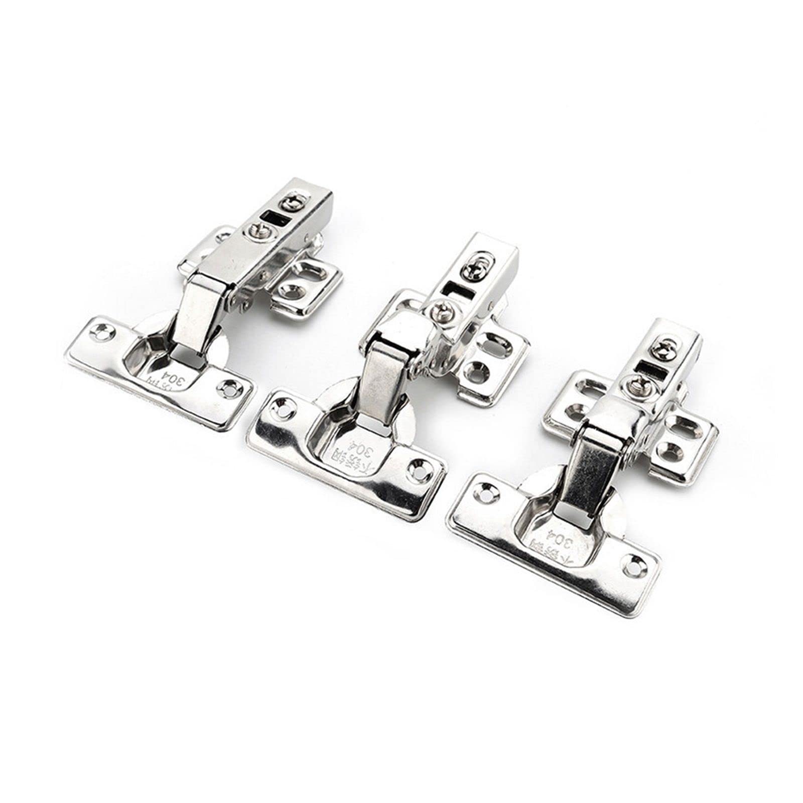 Nvsfzgiyg Insert Embed 4Pcs Hinge Stainless Steel Door Hydraulic Hinges Damper Buffer Soft Close For Cabinet Kitchen Furniture Hardware(Insert Embed)